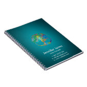 Vriksasanaのためのカラフルな記号-ヨガの木の姿勢 ノートブック (右側)