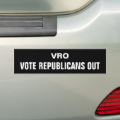 VRO、共和党を追放せよ バンパーステッカー (車上)