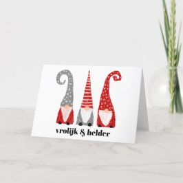 Vrolijk & Helder 3人の小人のクリスマス シーズンカード