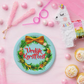 Vrolijk Kerstfeestオランダメリークリスマス7" ペーパープレート (パーティー)
