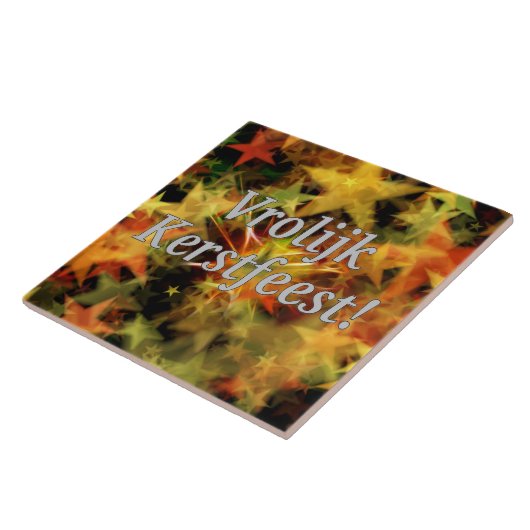 Vrolijk Kerstfeest! オランダのwfのメリークリスマス タイル (側面)