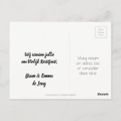 Vrolijk Kerstfeest Schoolbord Stijl Zwart Wit ポストカード (裏面)