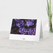 Vrolijk Pasen、オランダ復活祭パープルバラ花 シーズンカード (裏面)