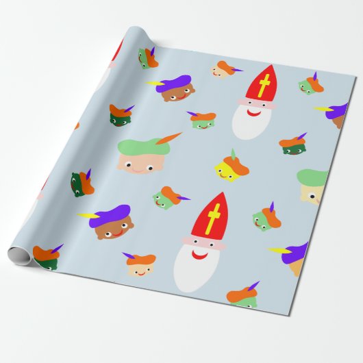 Vrolijk Sinterklaas pakpapier ラッピングペーパー (アンロールド)