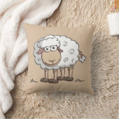 Vrolijke illustratie van een lachend schaap クッション (ブランケット)