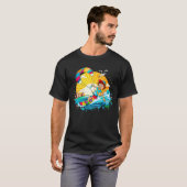 Vrolijke kite surfing illustratie. tシャツ (正面フル)