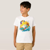 Vrolijke kite surfing illustratie. tシャツ (正面フル)
