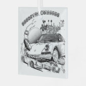 VROOMスポーツカーオーナメントforクリスマス ガラスオーナメント (正面左)