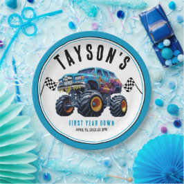 Vroomモンスタートラックブーム | 誕生日パーティー ペーパープレート