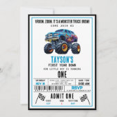 Vroomモンスタートラックブーム | 誕生日パーティー 招待状 (正面)