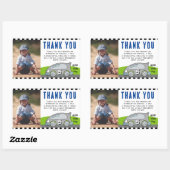 Vroom Racing Car Road Boy写真誕生日ありがとう 長方形シール (シート)