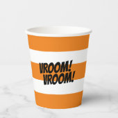 Vroom Vroomカーテーマ誕生日建築 紙コップ (正面)