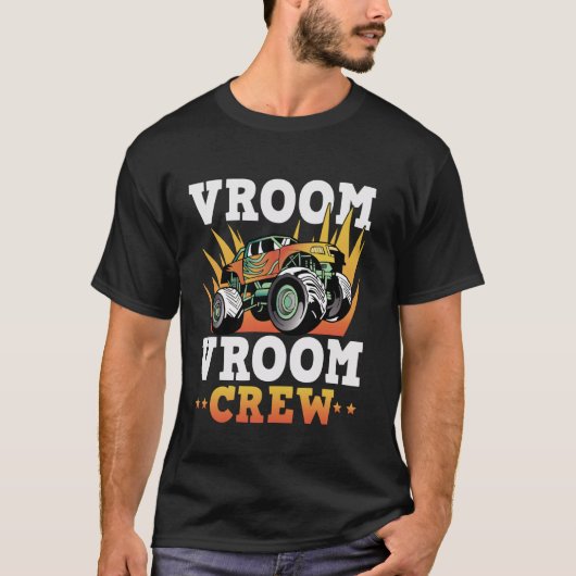 Vroom Vroomクルームモンスタートラック誕生日 Tシャツ (正面)
