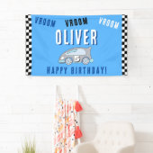 Vroom Vroomレーシングカーボーイ誕生日 横断幕 (インサイチュ)