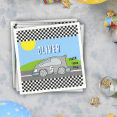 Vroom Vroomレーシングカーロードボーイバースデーパーティー スタンダードカクテルナプキン