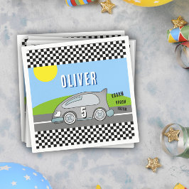 Vroom Vroomレーシングカーロードボーイバースデーパーティー スタンダードカクテルナプキン