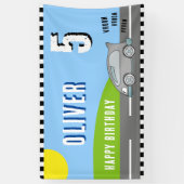 Vroom Vroomレーシングカーロードボーイバースデーパーティー 横断幕 (縦)