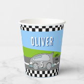 Vroom Vroomレーシングカーロードボーイバースデーパーティー 紙コップ (裏面)