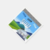 Vroom Vroomレーシングカーロードボーイ誕生日 スタンダードカクテルナプキン (角)