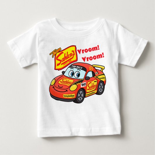 Vroom Vroom ベビーTシャツ (正面)
