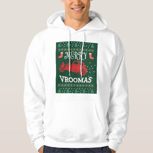 VROOMAS -メリークリスマスの醜いセーター パーカ (正面)
