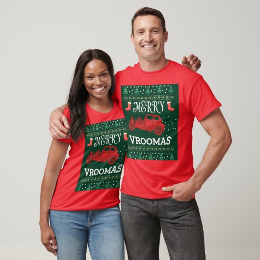 VROOMAS -メリークリスマスの醜いセーター Tシャツ (ユニセックス)