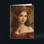 VS001_Vivid Fairy - Christmas Edition #1 カード<br><div class="desc">This enchanting piece depicts a beautiful fairy wearing a ruby-adorned tiara. Dressed in red, she has a serene expression and iridescent wings that exude elegant grace and an air of eternal fantasy. Perfect for lovers of fairy tales, fantasy art, and magical elegance. This artwork was generated by AI based on...</div>