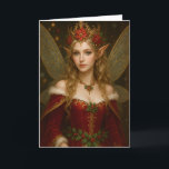 VS002_Vivid Fairy - Christmas Edition #2 カード<br><div class="desc">This enchanting piece depicts a beautiful fairy wearing a golden tiara adorned with poinsettias. She is dressed in a luxurious red gown, her serene expression and iridescent wings radiating graceful elegance and eternal fantasy. Perfect for lovers of fairy tales, fantasy art, and magical elegance. This artwork was generated by AI...</div>
