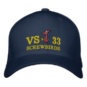 VS-33 SCREWBIRDS 1960-2006 46年S-2 S-3 刺繍入りキャップ (正面)