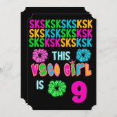 VSCOガールバースデーパーティー 招待状 (正面/裏面)