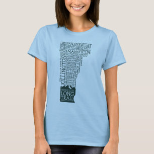 VTの長い道の女性のアメリカの服装のTシャツ Tシャツ