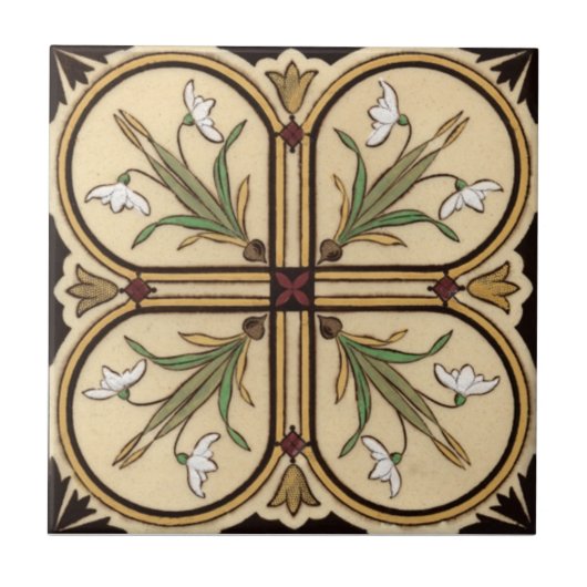 VT0001再生のアンティークTransferware タイル (正面)