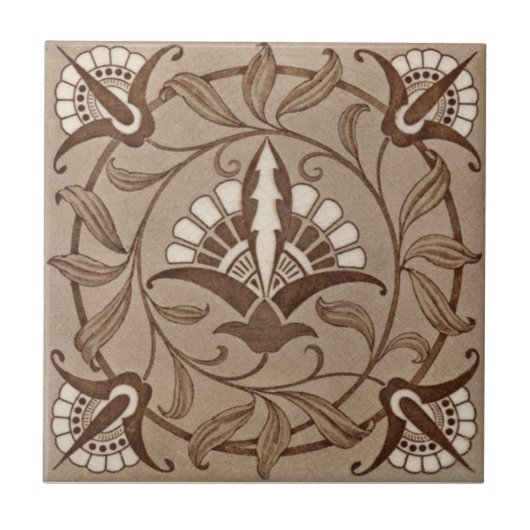 VT0003再生のアンティークTransferware タイル (正面)