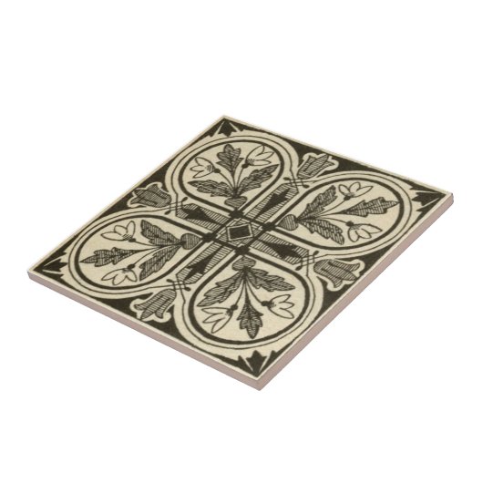 VT0005再生のアンティークTransferware タイル (側面)