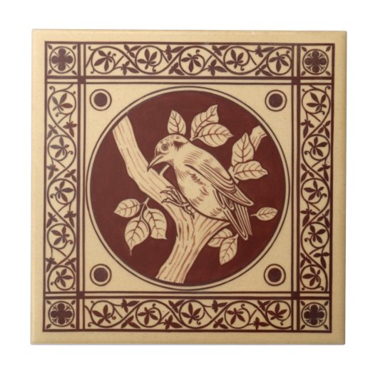 VT0008再生のアンティークTransferware タイル (正面)