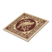 VT0009再生のアンティークTransferware タイル (側面)