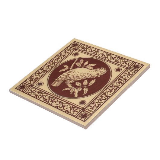 VT0009再生のアンティークTransferware タイル (側面)