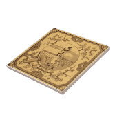 VT0011再生のアンティークTransferware タイル (側面)