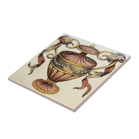 VT0015再生のアンティークTransferware タイル (側面)