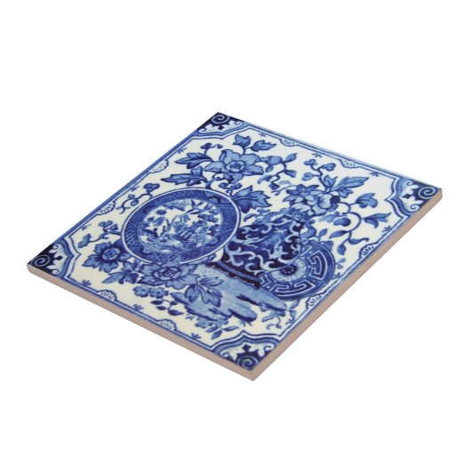 VT0017再生のアンティークTransferware タイル (側面)