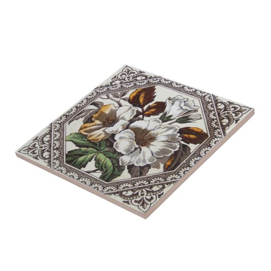 VT0036再生のアンティークTransferware タイル (側面)