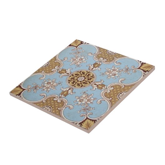 VT0038再生のアンティークTransferware タイル (側面)