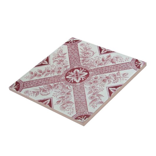 VT0040再生のアンティークTransferware タイル (側面)