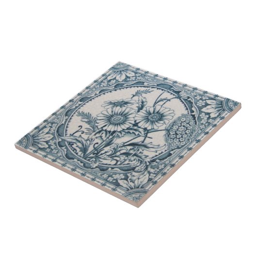 VT0045再生のアンティークTransferware タイル (側面)