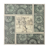 VT0049再生のアンティークTransferware タイル (正面)