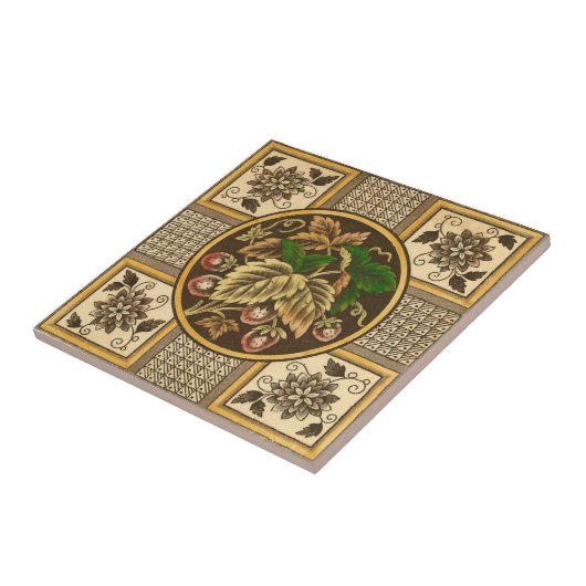 VT0052再生のアンティークTransferware タイル (側面)