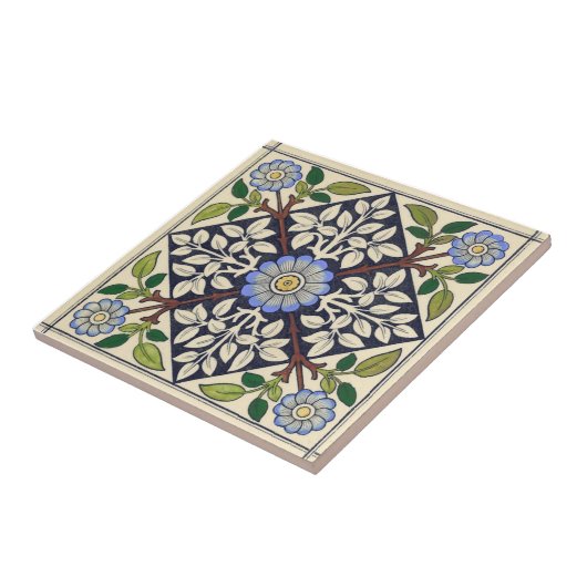 VT0054再生のアンティークTransferware タイル (側面)