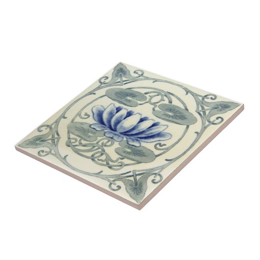 VT0063再生のアンティークTransferware タイル (側面)