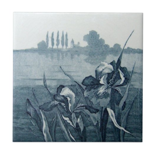 VT0065再生のアンティークTransferware タイル (正面)