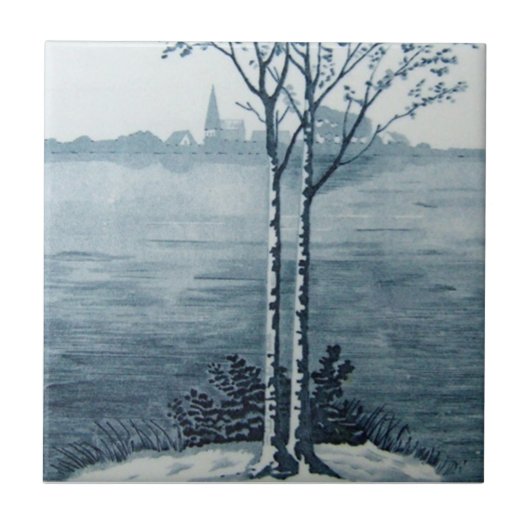 VT0066再生のアンティークTransferware タイル (正面)